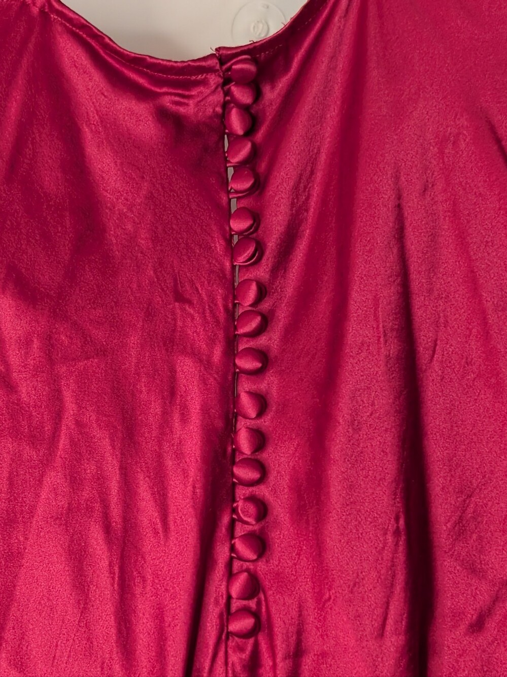Victoria's Secret 100% Silk Slip Dress Berry Satin Chemise size Medium coquette - Picture 7 of 8